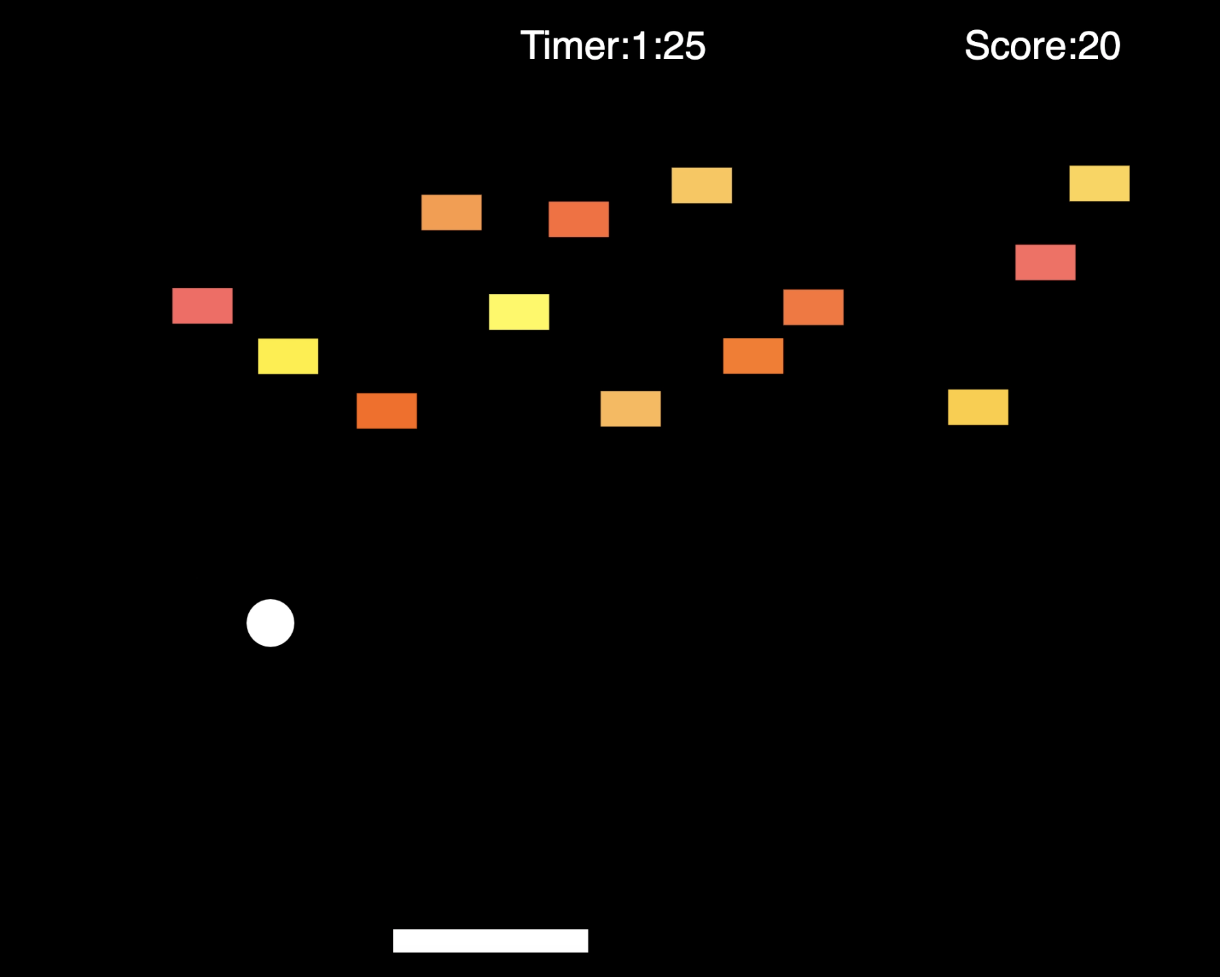 Brick breaker p5js game